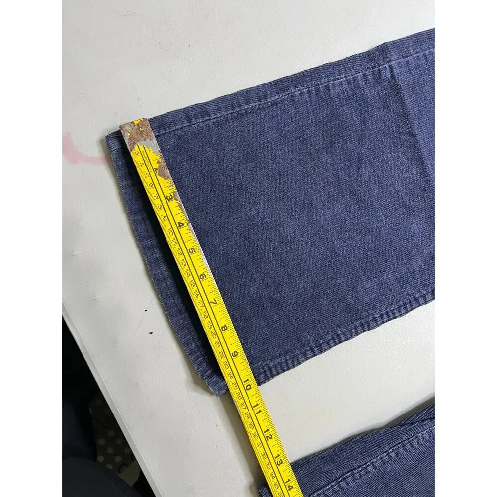 VTG 1980s Levi's 646 Flared Corduroy Trousers Navy Cotton 36W x‎ 31L